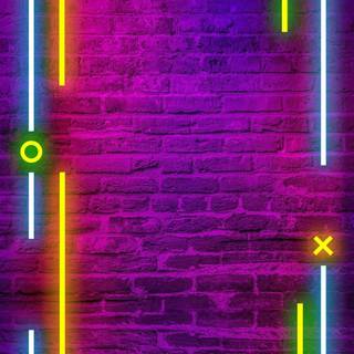 iPhone neon border wallpaper