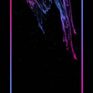 iPhone neon border wallpaper