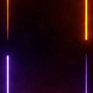 iPhone neon border wallpaper