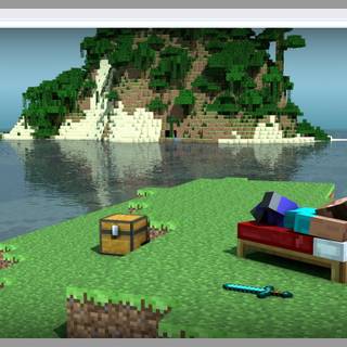 Green Minecraft wallpaper