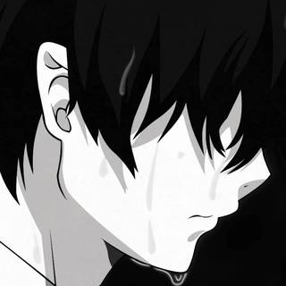 Crying anime phone wallpaper