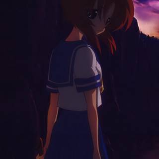Crying anime phone wallpaper