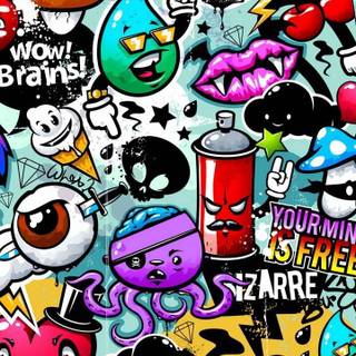 Phone sticker wallpaper