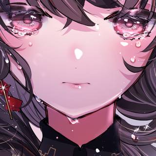 Crying anime phone wallpaper