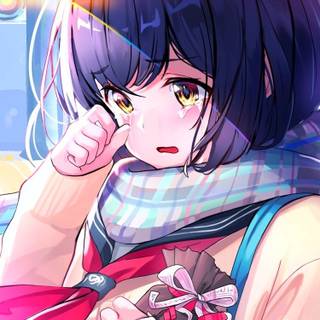 Crying anime phone wallpaper