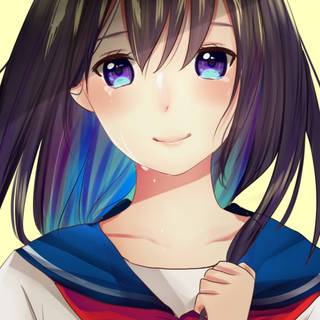 Crying anime phone wallpaper