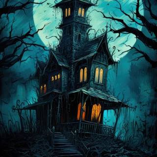 Haunted mansion iPhone wallpaper