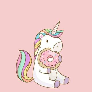 Cute chubby baby unicorn wallpaper