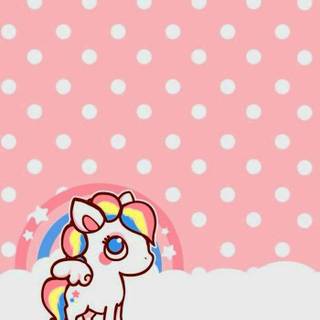 Cute chubby baby unicorn wallpaper