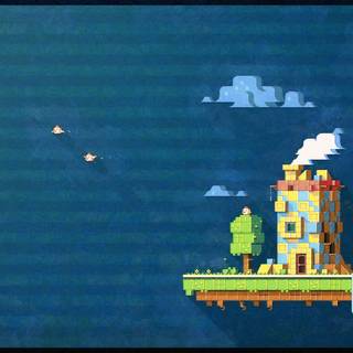 Pixel art game wallpaper