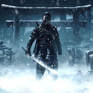 Ghost of Tsushima logo wallpaper
