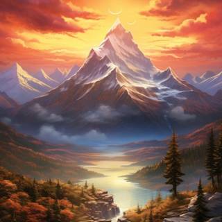 Majestic sunset wallpaper