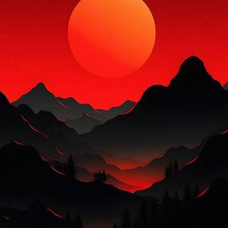 Majestic sunset wallpaper