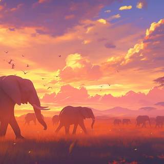 Majestic sunset wallpaper