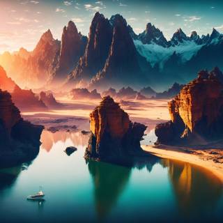 Majestic sunset wallpaper