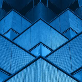 Blue building wallpaper