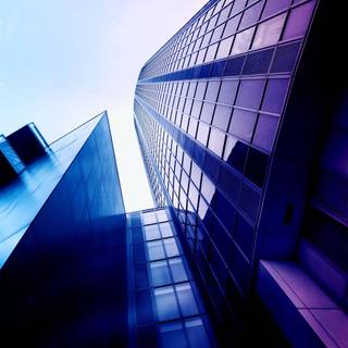 Blue building wallpaper