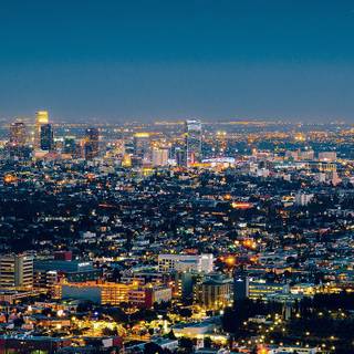 Blue building wallpaper