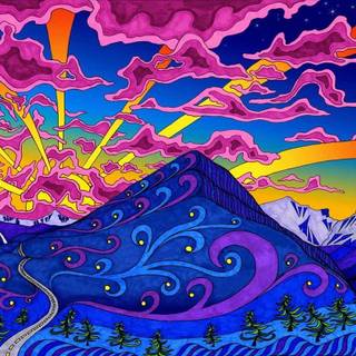 Psychedelic nature wallpaper