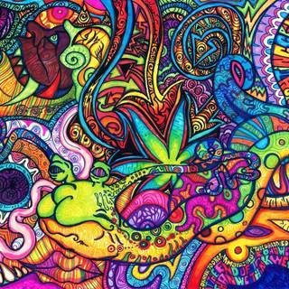 Psychedelic nature wallpaper