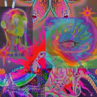 Psychedelic nature wallpaper