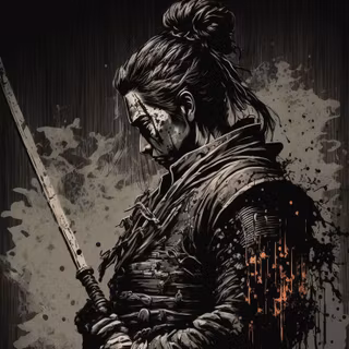 Black samurai 4k iPhone wallpaper
