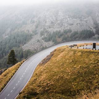 Rainy road 4k wallpaper