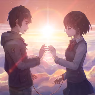 Anime couple PC wallpaper