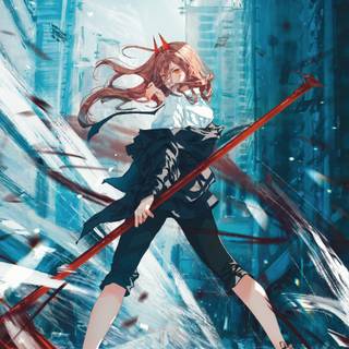 Power Chainsaw Man iPhone wallpaper