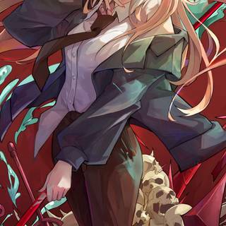 Power Chainsaw Man iPhone wallpaper