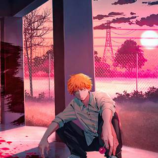 Power Chainsaw Man iPhone wallpaper