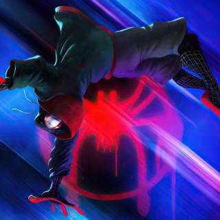 Spider-Man falling 4k wallpaper