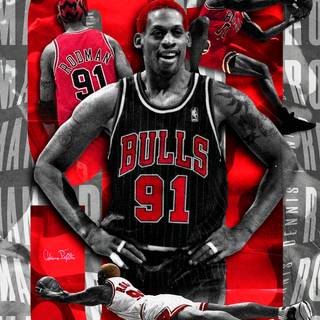 Dennis Rodman phone wallpaper