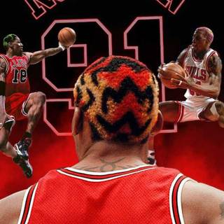 Dennis Rodman phone wallpaper