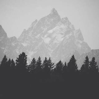 Dark mountain iPhone wallpaper