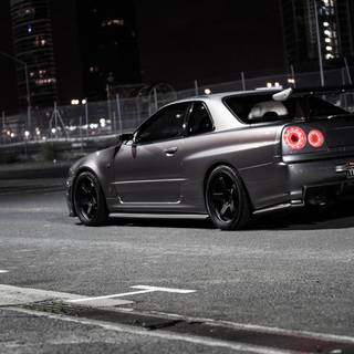 Nissan Skyline GT-R R34 black wallpaper