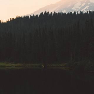 Lake sunset iPhone wallpaper