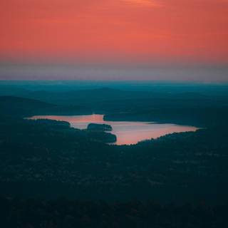 Lake sunset iPhone wallpaper