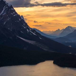 Lake sunset iPhone wallpaper