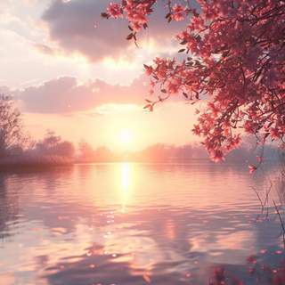 Lake sunset iPhone wallpaper