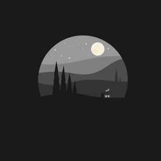 Black landscape phone wallpaper
