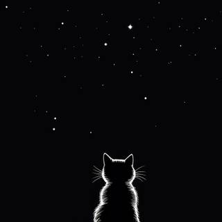 Dark cat iPhone wallpaper