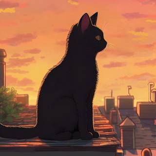 Dark cat iPhone wallpaper