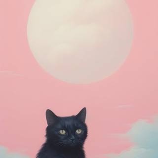Dark cat iPhone wallpaper