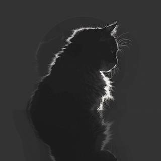 Dark cat iPhone wallpaper