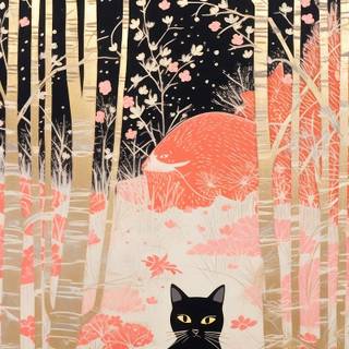 Dark cat iPhone wallpaper