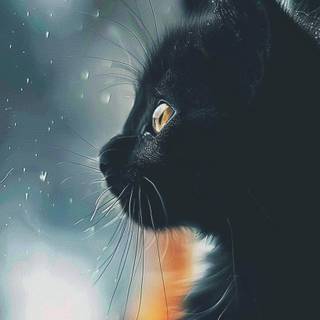 Dark cat iPhone wallpaper