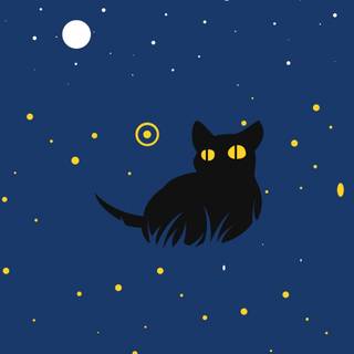 Dark cat iPhone wallpaper