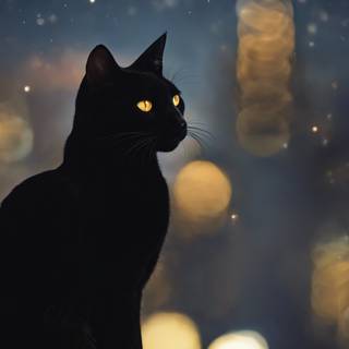 Dark cat iPhone wallpaper