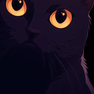 Dark cat iPhone wallpaper